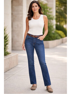 Lauren Ralph Lauren 10 Straight Leg Jeans Mid Rise Stretch Denim Blue Classic